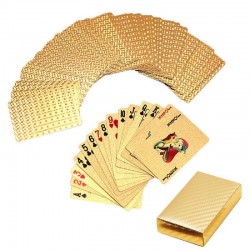 Guldfärgade spelkort för roligare spel 