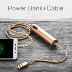 2i1 powerbank 2600 mAh + USB-kabel