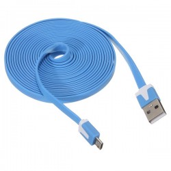 3 meter platt USB-kabel